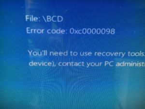 Recovery Error Code:0x0000098のDELLデスクトップPC修理